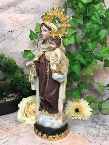 Our Lady of Mount Carmel Virgin Mary Sculpture Statue Religious Ornament-OsirisTradingUK