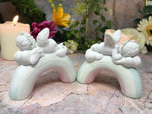 Load image into Gallery viewer, Pair of Guardian Angel Figurine Cherub on Rainbow Statue Ornament Sculpture-Collectables:Fantasy, Myth &amp; Magic:Mythical Creatures:Angels-OsirisTradingUK
