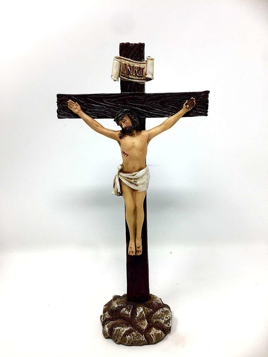 Freestanding Crucifix Cross Resin Corpus Christi Jesus Christ Religious Ornament