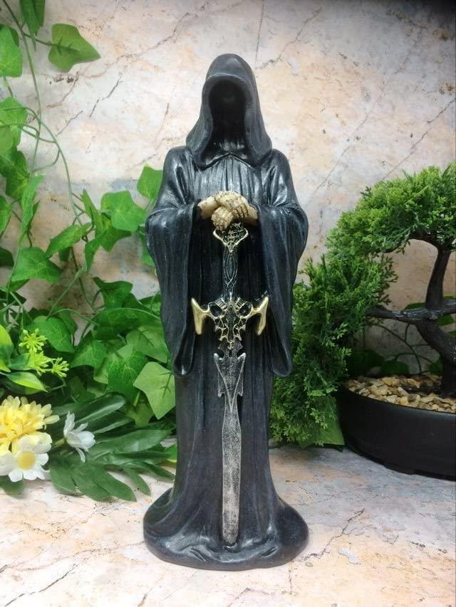 Dark Gothic Fallen Angel of Death Sculpture Halloween Occult Grim Reaper Statue-OsirisTradingUK