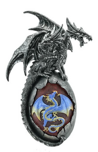 Dragon Egg with LED Light Fantasy Sculpture Mythical Statue Ornament Gothic Gift-OsirisTradingUK