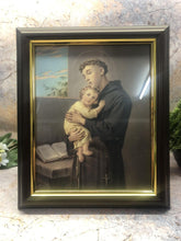 Laden Sie das Bild in den Galerie-Viewer, Framed Picture Saint Anthony and Baby Jesus Christianity Religious Wall Decor-OsirisTradingUK
