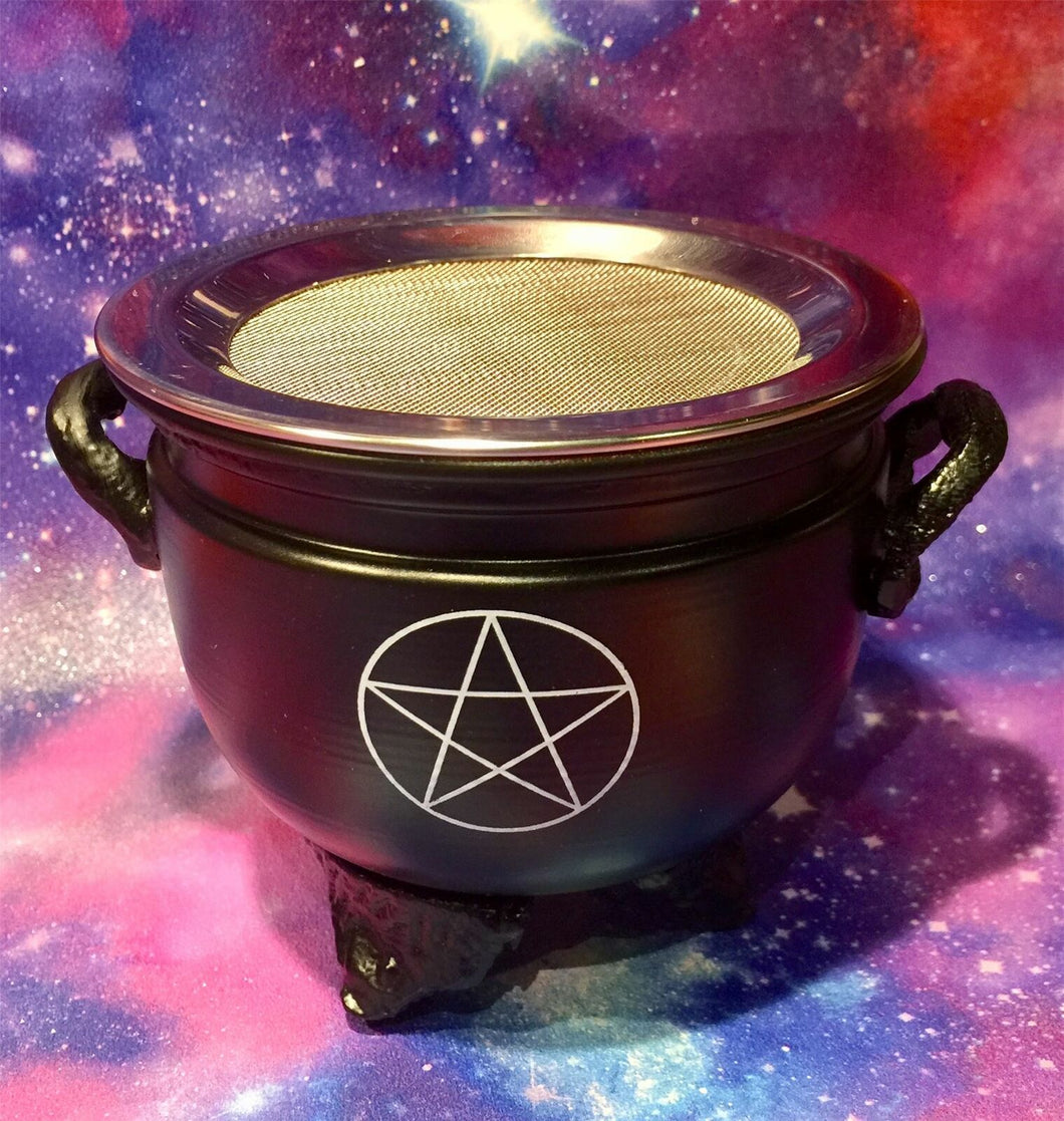 Pentagram Metal Incense Resin Burner Wiccan Pagan Altar Pentacle Symbol