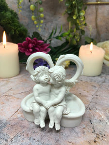 Guardian Angel Figurine Cherub Statue Resting on Heart Ornament Sculpture-Collectables:Fantasy, Myth & Magic:Mythical Creatures:Angels-OsirisTradingUK