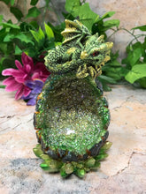 Load image into Gallery viewer, Green Dragon Guardian of Geode Statue Ornament with LED Light Dragons Collection
