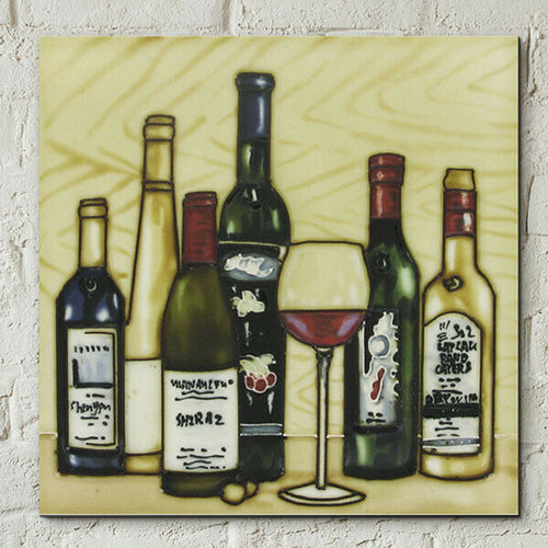 Vineyard's Collection Ceramic Picture Tile by Kandy Wall Plaque Sign-OsirisTradingUK