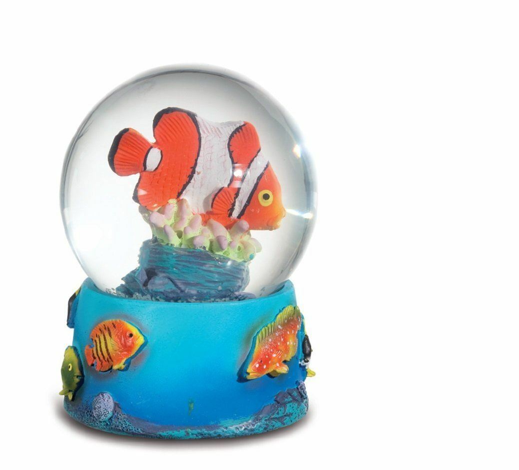 Novelty Snow Globe Tropical Clown Fish Ornament