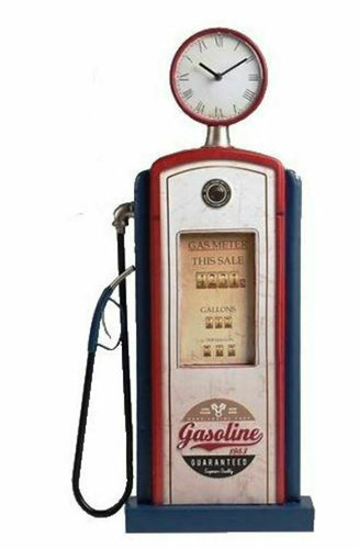 Vintage Metal 3D Logo Sign Garage Gasoline Gas Clock Man Cave Wall Plaque-OsirisTradingUK