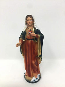 Blessed Sacred Heart of Mary Statue Ornament Figurine for Home or Chapel