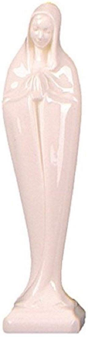 Madonna Virgin Mary White Ceramic Statue Ornament Catholic Gift Boxed 22cm-OsirisTradingUK