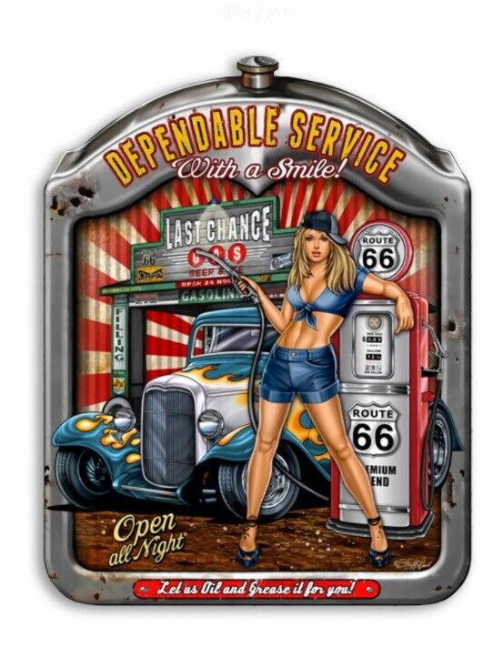 Pin Up Girls Retro Lady Vintage Style Metal Sign Plaque Man Cave Shed Bar Pub-OsirisTradingUK