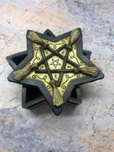 Load image into Gallery viewer, Pentagram Broom Altar Box Witch Witchcraft Spellcast Halloween Wicca Pagan Decor-OsirisTradingUK
