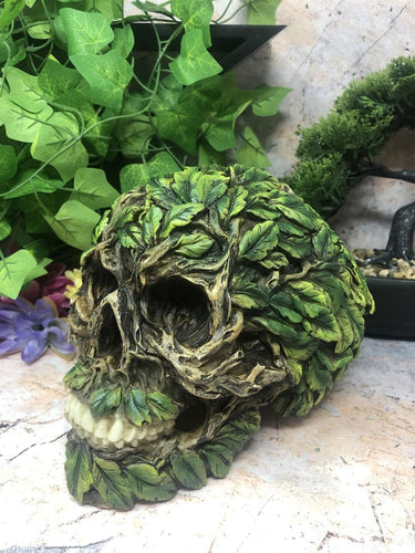Green Man Skull Ornament Figure Skulls Collection Sculpture Gothic Decor-OsirisTradingUK