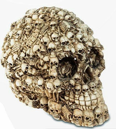 Alchemy Skull Decorated with Skeletons Gothic Decor-OsirisTradingUK