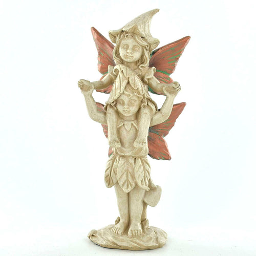 Forest Fairies Playing Sculpture Garden Ornament Fairy Statue Figurine-OsirisTradingUK