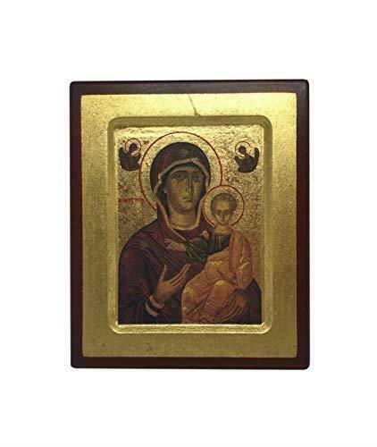 Virgin Mary and Baby Jesus Hanging Icon Style Religious Wall Plaque Decor