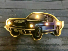 Load image into Gallery viewer, Vintage Metal 3D LED Logo Sign Muscle Car Man Cave Wall Plaque Workshop Decor
