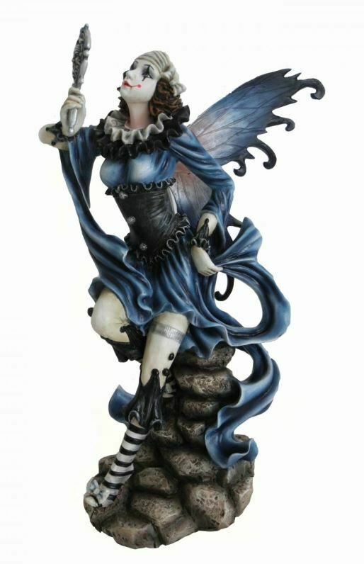 Harlequin Fairy Figurine Fantasy Fairies Figure Mythical Sculpture Ornament Gift