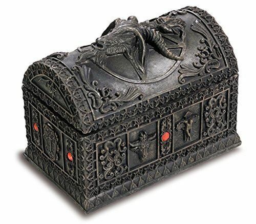 Stone Effect Baphomet Horned God Trinket Box Secrets Stash Pagan Wiccan Ornament