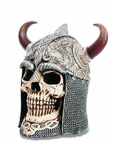 Horned Viking Skull Figurine Ornament Sculpture Statue-OsirisTradingUK