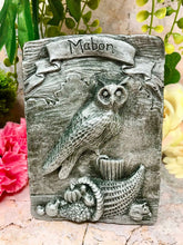 Load image into Gallery viewer, Mabon Owl Sabbat Silver Coloured Wall Plaque Pagan Wiccan Sculpture Ornament-OsirisTradingUK
