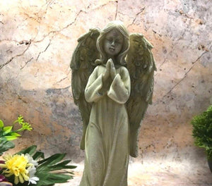 Guardian Angel Praying Graveside Sculpture Memorial Grave Garden Ornament