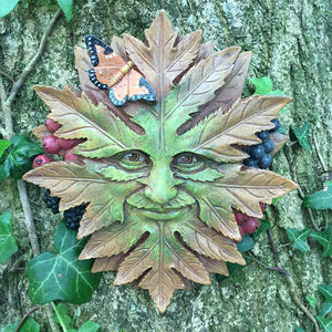 Green Nature Greenman Decorative Garden Wall Plaque 13cm