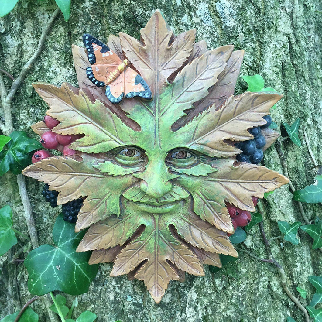 Green Nature Greenman Decorative Garden Wall Plaque 13cm