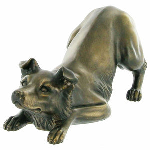 BORDER COLLIE Bronze Effect Dog Sculpture Figurine Statue Gift for Dogs Lovers