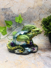 Load image into Gallery viewer, Green Dragon Hatchling Figurine Fantasy Art Collection Mythical Sculpture
