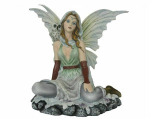 Large Fairy and Owl Companion Sculpture Statue Mythical Creatures Figure Gift