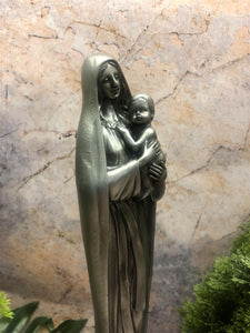 Virgin Mary Holding Baby Jesus Sculpture Statue Religious Catholic Figurine