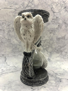 Pentagram Owls Sand Timer Wiccan Style Ornament Pagan Decor Witchcraft Spells