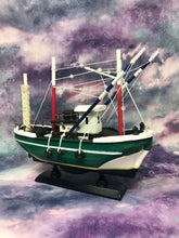 Load image into Gallery viewer, Nautical Boat Home Decoration Bathroom Ornament Fishing Trawler Green
