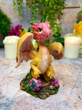Load image into Gallery viewer, Dragon Flower Guardian Fantasy Figure Sculpture Mythical Statue Ornament Gift
