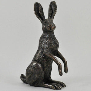 Bronze Hare Sculpture Statue Hares Gifts Figurines Rabbit Ornament