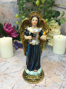 St Uriel Archangel Statue Religious Figurine Saint Sculpture Ornament 15 cm