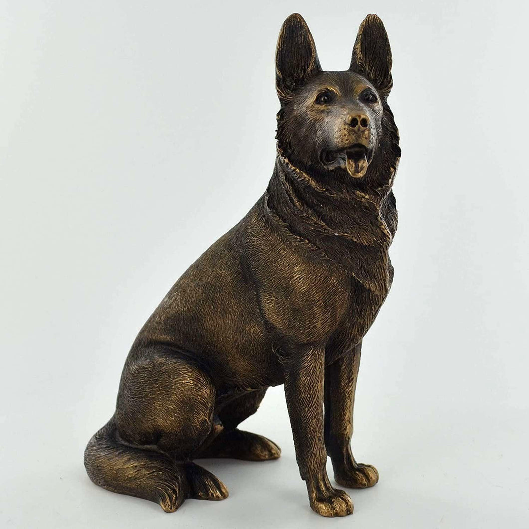 German Shepherd Bronze Effect Statue Dog Sculpture Figurine Dogs Lovers Gift-OsirisTradingUK