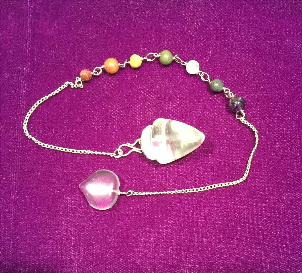 Clear Quartz Chakra Smooth Cone Pendulum Dowser Crystal Reiki Healing Divination-OsirisTradingUK