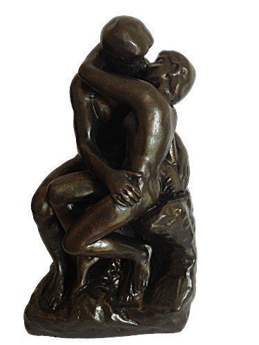 THE KISS Bronze Art Sculpture after Auguste Rodin Wedding Anniversary Gift