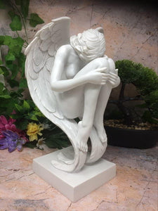 Memorial Graveside Peaceful Angel Praying Sculpture Grave Garden Ornament-OsirisTradingUK