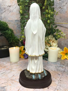 Virgin Mary Our Lady of Lourdes Statue Religious Ornament Figurine-OsirisTradingUK