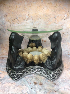 Dark Gothic Reapers Oil Burner Fallen Angels Oil Warmer Aromatherapy Halloween-OsirisTradingUK