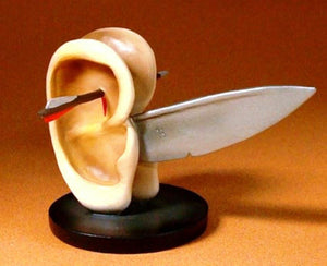 Museum Reproduction Ears with Knife Statue by Hieronymus Bosch Art Sculpture