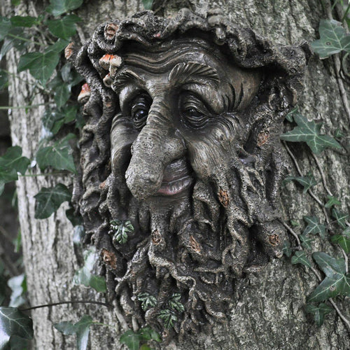 Treant Face Wall Plaque Large Garden Greenman Decorative Garden Wall Plaque 22cm-OsirisTradingUK
