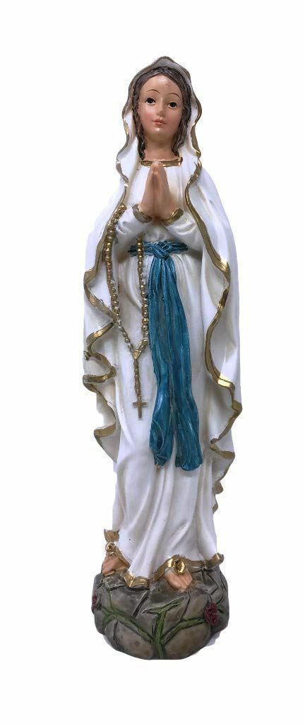 Blessed Virgin Mary Our Lady of Lourdes Statue Religious Ornament Figurine