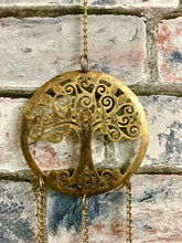 Load image into Gallery viewer, Tree of Life Brass Windchime Pagan Garden Ornament Wiccan Celtic Decoration-OsirisTradingUK
