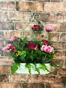 Artificial Flowers Hanging Basket Garden Decoration Outdoor Flower Arrangement