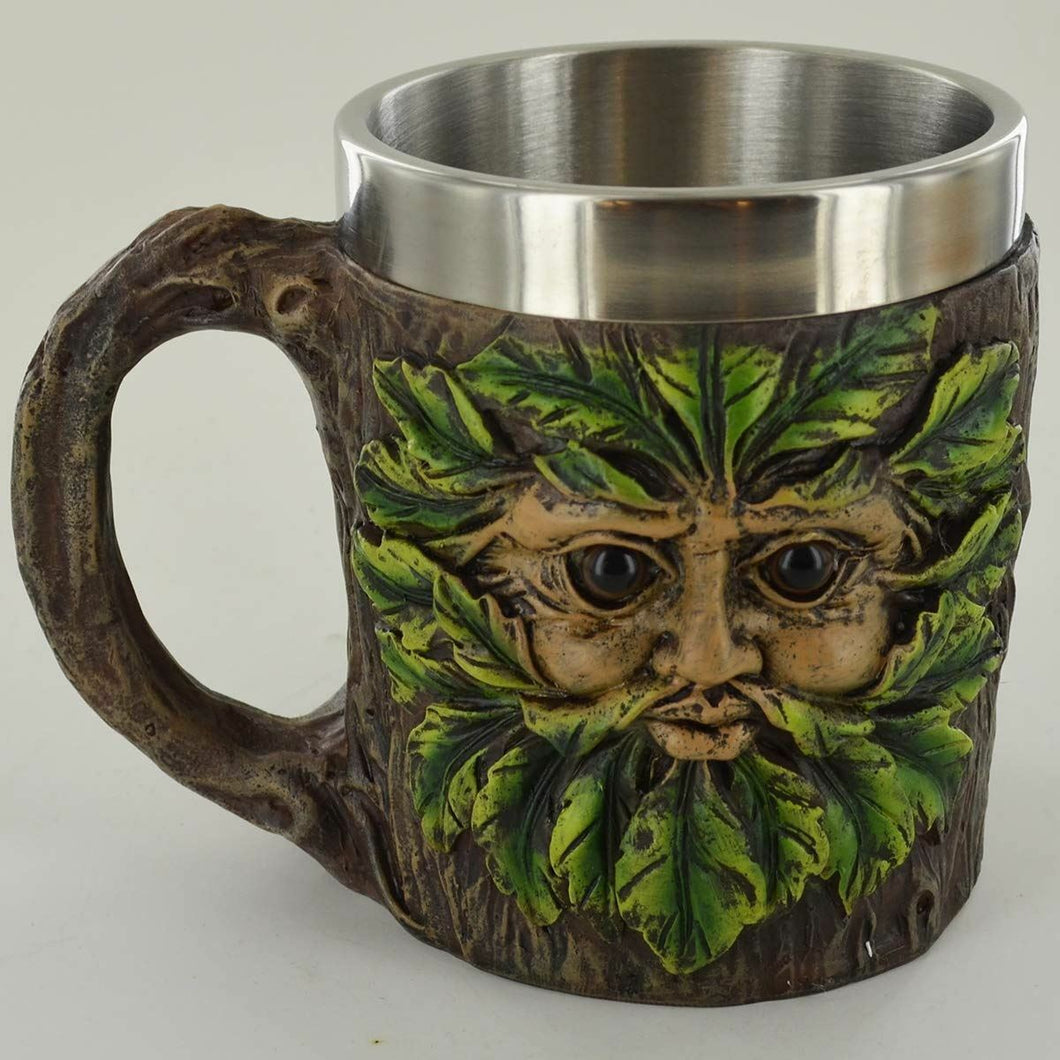 Greenman Tankard Cup or Altar Ornament Tree Man Wicca Pagan
