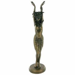 Topless Medusa Figurine Erotic Nude Art Deco Bronzed Statue Ornament